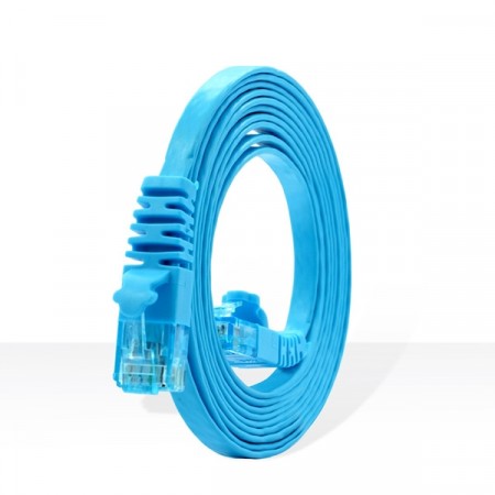 Link US-5142-8 CAT 6 Flat Patch Cord Cable 2 M (Light Blue)