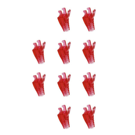 Link US-662XA CAT6 NEW CRYSTAL LOCKING PLUG BOOT, Transparent X=0Clear/2Red/3Green/4Blue/5Yellow (10 Pcs/Pkg.)