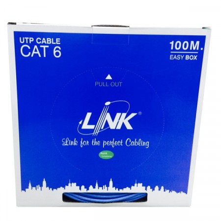 Link US-9106A-1 CAT6 UTP (250 MHz) w/Cross Filler, 24 AWG, CM Blue 100 M./Easy Box