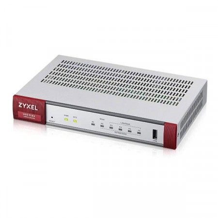 Zyxel USG FLEX 100 Firewall throughput 900 Mbps 4 x LAN/DMZ, 1 x WAN, 1 x SFP เชื่อมต่อผ่าน VPN ได้พร้อมกันสูงสุด 40 users 
