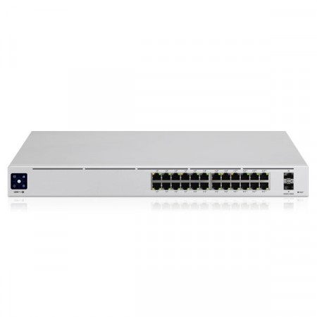 Ubiquiti USW-Pro-24-POE (UniFi Switch Pro 24 PoE) L2/L3 Managed Switch with 24-Port Gigabit with (16) 802.3at PoE+, (8) 802.3bt PoE++ and 2-Port 10G SFP+, 1U Rackmountable