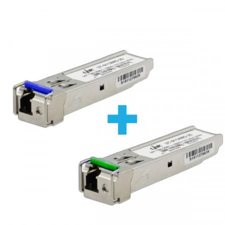 Link Set UT-9113WDHP-40+UT-9114WDHP-40 SFP BIDI Transceivers Single Fiber, Single-Mode (SM), 1310/1550, 40 Km.