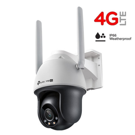 tp-link VIGI C540-4G 4G / 4MP Outdoor 24h Full-Color Pan Tilt Network Camera, 4mm. Focal Length,Smart Detection, Two-Way Audio, IP66 Waterproof