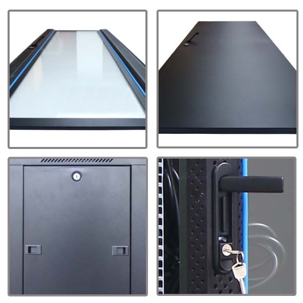 Link CH-61142GS 19” Glass Rack 42U (60x110x207cm.) Black *ส่งฟรีเขต ...