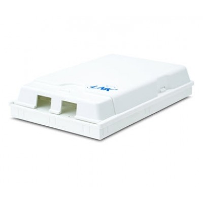 Link UFH3022 Smart FTTH (Fiber optic To The Home) Housing Outlet for 2x SC Simplex, Outlet เปล่า, ฝาสไลด์ได้