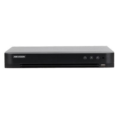 HIKVISION iDS-7204HQHI-M1/FA Turbo AcuSense DVR, Face picture comparison, 4-ch analog, up to 6-ch IP, 4MP camera, 1080P, 1U, 1 HDD SATA Interface, H.265, Audio via coaxial cable