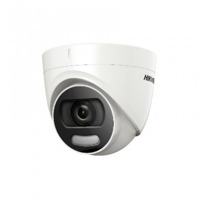 HIKVISION DS-2CE72HFT-F Tullet 5MP Camera ColorVu, 2.8 mm, 3.6 mm fixed focal lens. 5MP high quality imaging CMOS, 2560 × 1944 resolution 24/7 color imaging with F1.0 aperture.  White Light Range 20M Water and dust resistant IP67