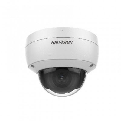 HIKVISION DS-2CD2143G2-IU AcuSense 4MP Dome Network Camera, Fixed focal lens, 2.8 and 4mm optional, 2688 × 1520 resolution, Focuses on Smart Human/Vehicle Detection, Water and dust resistant IP67, IK10 Support microSD card up to 256 GB Built-in microphone