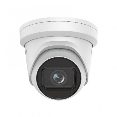 HIKVISION DS-2CD2H83G2-IZS 4K AcuSense Motorized Turret Network Camera, Varifocal motorized lens 2.8 - 12mm, Resolution 3840 × 2160 Smart Human/Vehicle Detection, H.265+ Compression Technology,  Water and dust resistant IP67, IK10 Support microSD card up 