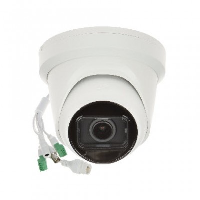 HIKVISION DS-2CD2H63G2-IZS Motorized 6MP AcuSense Turret Network Camera, Varifocal motorized lens 2.8 - 12mm, Resolution 3200 × 1800 Smart Human/Vehicle Detection, H.265+ Compression Technology,  Water and dust resistant IP67, IK10 Support microSD card up