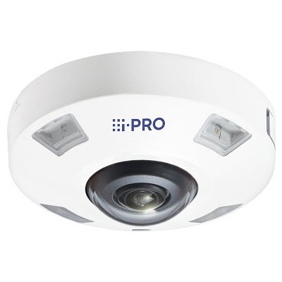 I-PRO (Panasonic) WV-X4573L 12MP Sensor Vandal Resistant Outdoor 360-degree Fisheye Network Camera, 1x Zoom, H.265, Built-in IR LED, IK10, IP66, Audio in/out								