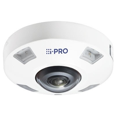 i-PRO WV-X4573L 12MP Vandal Resistant Outdoor Fisheye Network Camera, 1x Zoom, H.265, Built-in IR LED, IK10, IP66, Audio in/out								