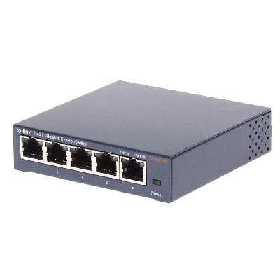 tp-link TL-SG105 5-Port 10/100/1000Mbps Green Unmanaged Ethernet Desktop Switch , Plug & Play, Fanless Metal Design, Shielded Ports							 							