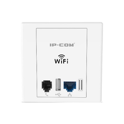 IP-COM AP255 1xRJ45 Wall plate Wireless Access Point 2.4GHz 802.11b/g/n standard, 300Mbps, Support 802.3af (No Power Jack)  มี 2 port LAN, 1 port RJ11 และ 1 port USB2.0