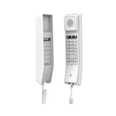 Grandstream GHP610W Compact Hotel IP Phone w/ built-in WiFi, Hearing Aid Compatible, White