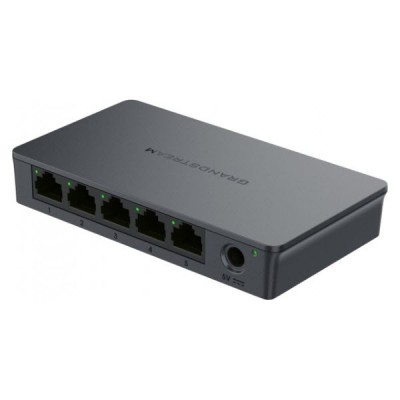 Grandstream GWN7700 Desktop Gigabit Unmanaged Switch 5 Ports 10/100/1000 Mbps plug-and-play, Power Adapter