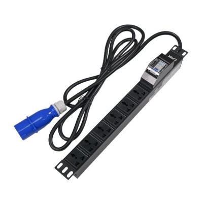 Link CH-10406 Power Distribution Unit 6 Universal Outlet (Circuit Breaker 16A + Power Plug 16A)