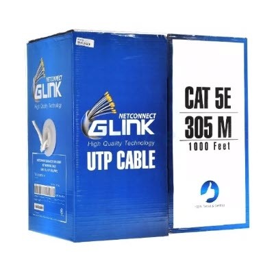 GLINK GL5004 CAT5E Indoor UTP Cable, White Color, 305M/Pull Reel in Box	