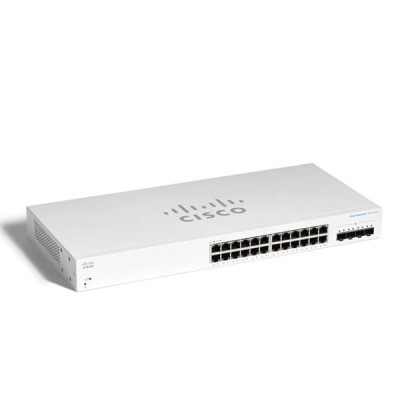 Cisco CBS220-24T-4G-EU CBS220 Smart Gigabit Switch L2 Managed 24 Port 10x100x1000, 4x1G SFP, Rackmount 1U