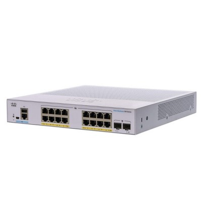 Cisco CBS350-16FP-2G 16 Port Gigabit PoE L2/L3 Manage Switch,+ Ext PS, Full PoE, 2x1G SFP, PoE+ 240W Power Budget