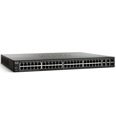 Cisco SF350-48 Switch 48-Port 10/100 L3 Managed, 2-Port Gigabit Copper/SFP Combo and 2-Port SFP, Static Routing/Spanning Tree/Link Aggregation/VLAN Support