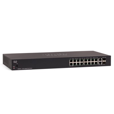 Cisco SG250-18 Switch 18-Port Gigabit Smart Managed, 2-Port Gigabit copper/SFP combo, 1-Port USB, Spanning Tree/Link Aggregation/VLAN Support