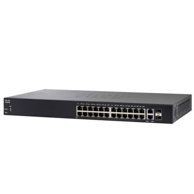 Cisco SG250X-24 Switch 24-Port Gigabit Smart Managed, 4-Port 10G SFP+, Spanning Tree/Link Aggregation/VLAN Support