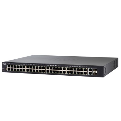 Cisco SG250X-48P Switch PoE 48-Port Gigabit Smart Managed, 4-Port 10G SFP+, Total Budget 382W, Spanning Tree/Link Aggregation/VLAN Support