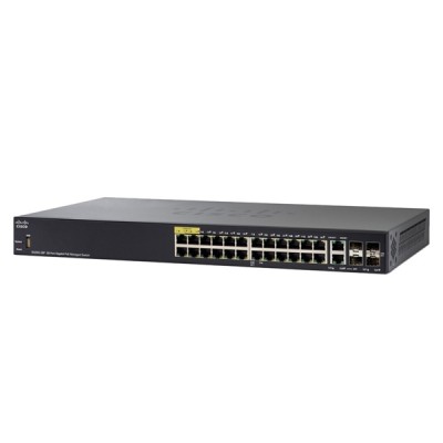 Cisco SG350-28P 28-Port Gigabit PoE Managed Switch with 195W Power Budget