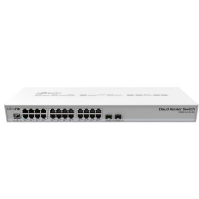 MikroTik CRS326-24G-2S+RM 24 Gigabit Port Layer2 Switch With 2 x SFP+ (10 Gbps ) Cages in 1U Rackmount Case, Dual boot (RouterOS or SwitchOS)