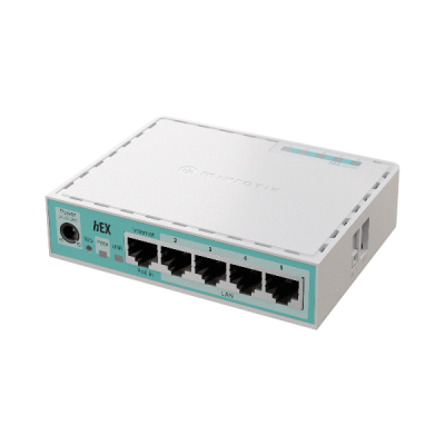 MikroTik E50UG hEX refresh Router (5) GB RJ45 Ports CPU ARM 950MHz RAM 512MB MikroTik RouterOS v7, Level4 license 