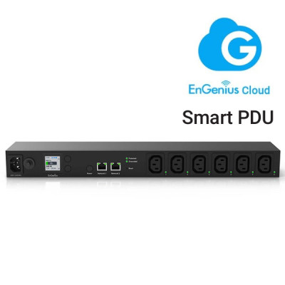 EnGenius ECP106-INT PDU 6P 10A 200-240V Cloud Managed 1U 10A Smart PDU with 6 Metered Outlets