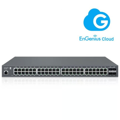 EnGenius ECS1552 Cloud Managed 48-Port Gigabit Layer 2+ Switch with 4x 10G SFP+ Ports