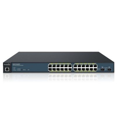 EnGenius EWS7928P L2 Switch PoE 24-Port Gigabit Managed 802.3af/at, 4-Port SFP, Total Budget 185W,Centralized Network Management, Rackmount 1U Model