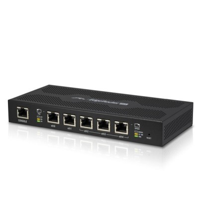 Ubiquiti EdgeRouter PoE (ERPoe-5) 5-Port Gigabit 10/100/1000 Mbps RJ-45 2-WAN Load Balanced (2WAN + 3 LAN), Advanced Gigabit Ethernet Router (5-Port 24/48 VDC Passive)