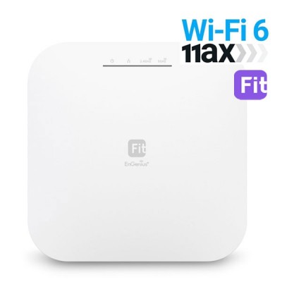EnGenius EWS357-FIT Cloud FitXpress 802.11ax WiFi 6, 1.8Gbps Dual-Band, 2×2 Managed Indoor Wireless Access Point, 1 x Gigabit Ethernet Port, PoE+ Support