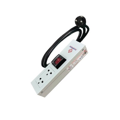19" GERMANY G7-00002 AC Power Distribution 2 TIS Outlets w/Cable 1.8 M. , w/ SW Cover & Surge Protection