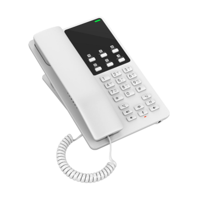 GrandStream GHP620 Desktop Hotel Phone 3-way audio conferencing, Includes one 100Mbps network port with PoE, White