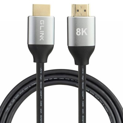 GLINK GL402-3 สายสัญญาณภาพ 8K อย่างดี HDMI 2.1 รุ่น GL-402 รองรับภาพ 144Hz  เหมาะสำหรับเครื่องเล่น Blu-Ray 4K, Smart 3D, Media PC ยาว 3 เมตร