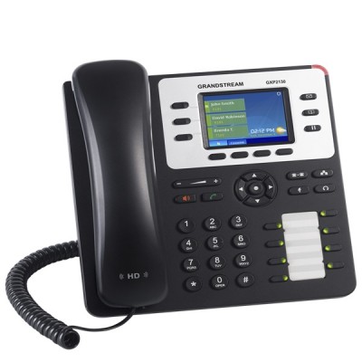 Grandstream GXP2130 High-End IP phones SIP Enterprise 3 line with 4 Programmable key 2.8" LCD Color, HD audio and PoE Gigabit Port