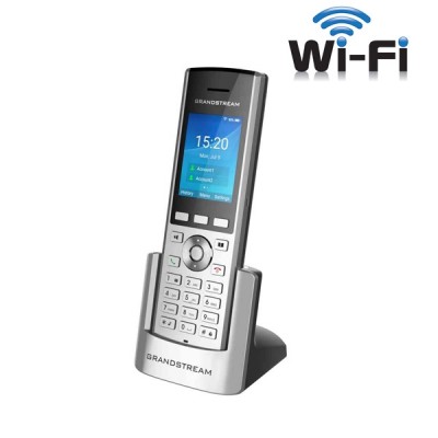 Grandstream WP820 Enterprise Portable WiFi Phone, 2 SIP accounts 2 lines, Dual-band WiFi, Rechargeable 1500mAh battery