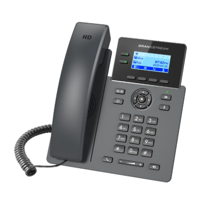 Grandstream GRP2602 Supports 2 lines, and 4 SIP accounts Essential IP Phone Dual switched auto-negotiation 10/100 Mbps Ethernet ports, Supported GDMS 5-way audio conferencing