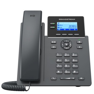 Grandstream GRP2602P Small Business IP Phone 2 Lines 4 SIP Accounts, 10/100Mbps,Headsets RJ9 Port, LCD Display HD audio quality, POE Support