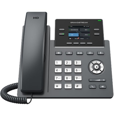 Grandstream GRP2612W Carrier-Grade IP Phone, 4 lines, 2 SIP accounts, HD Audio, Dual-band Wi-Fi 802.11 a/b/g/n/ac, 2 Port Gigabit PoE