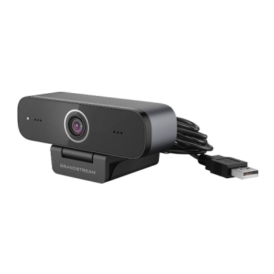 Grandstream GUV3100 USB Webcam 4k Ultra HD 30fps 1080p plug and play, 2 built-in microphones offer a 1+ meter voice pickup range Compatible with all major third-party