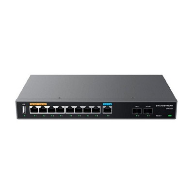 Grandstream GWN7003 Multi-WAN Gigabit VPN router, 2x Gigabit SFP ports, 9x Gigabit Ethernet ports and 2 PoE ports. Built-in firewall, Cloud management 