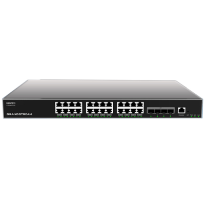 Grandstream GWN7813 Enterprise Layer 3 Managed Network Switch, 24 x Gigabit Ethernet Ports, 4 x Gigabit SFP+