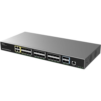 Grandstream GWN7831 Enterprise Layer 3 Managed Aggregate Network Switch, 4 x Combo Gigabit Ethernet Ports, 24 x Gigabit SFP, 4 x Gigabit SFP+, Redundant PSU