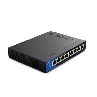 Linksys LGS108P  Switch PoE 8-Port Gigabit Ethernet Unmanaged, Total Budget 50W, 16 Gbps Bandwidth, Metal Enclosure