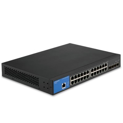 Linksys LGS328C 24-Port Managed Gigabit Ethernet Switch with 4 10G SFP+ Uplinks, Mountable Rack 1 U